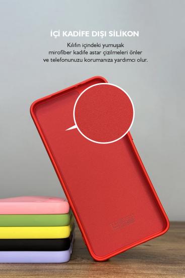 Redmi Note 10 Lavanta Desenli Kırmızı Telefon Kılıfı