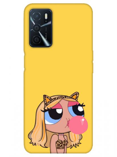 Oppo A16 Powerpuff Girls Sarı Telefon Kılıfı