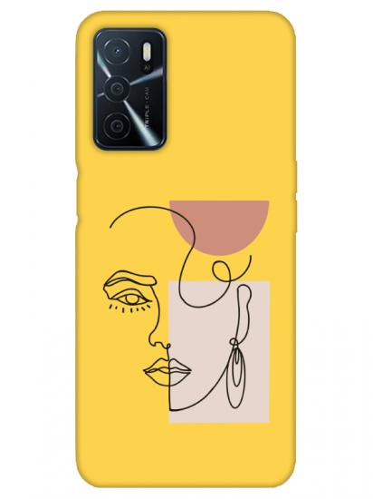 Oppo A16 Women Art Sarı Telefon Kılıfı