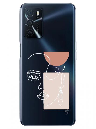 Oppo A16 Women Art Şeffaf Telefon Kılıfı