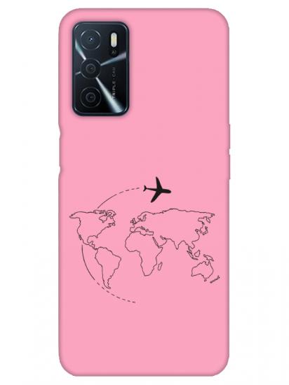 Oppo A16Face Art Pembe Telefon Kılıfı