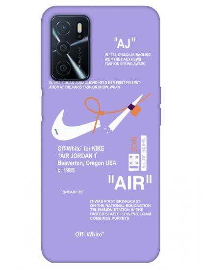 Oppo A16 Nike Air Lila Telefon Kılıfı