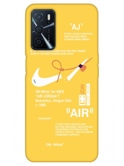 Oppo A16 Nike Air Sarı Telefon Kılıfı