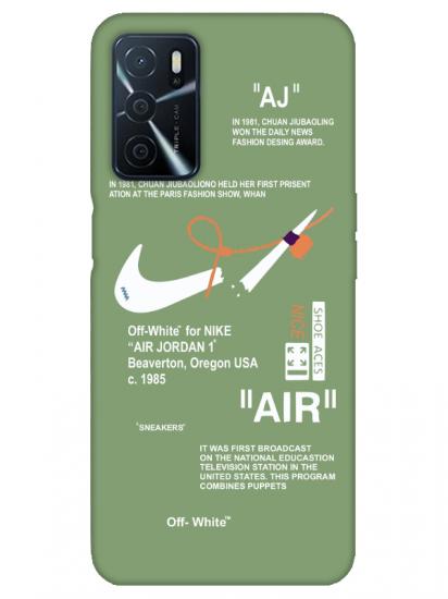 Oppo A16 Nike Air Yeşil Telefon Kılıfı