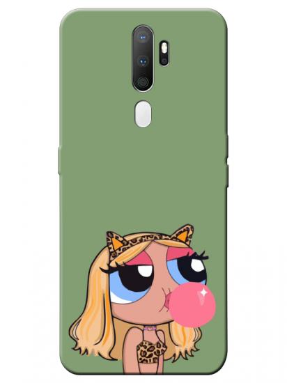 Oppo A5 2020 Powerpuff Girls Yeşil Telefon Kılıfı