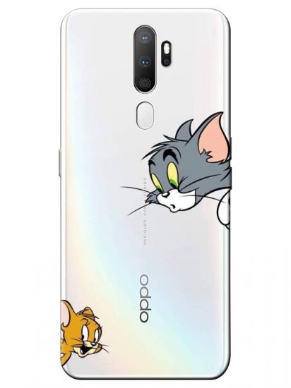 Oppo A5 2020 Tom And Jerry Şeffaf Telefon Kılıfı