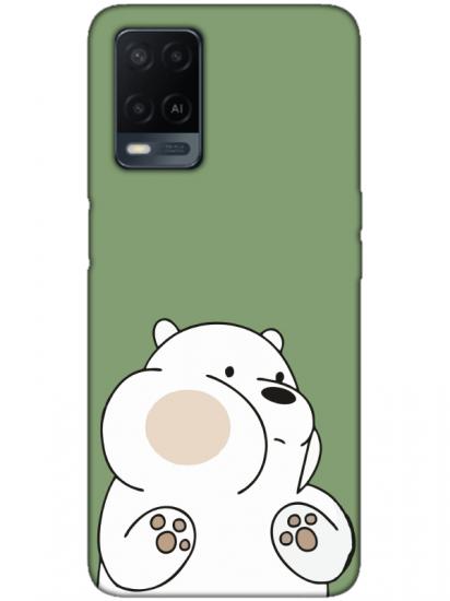 Oppo A54 Panda Yeşil Telefon Kılıfı