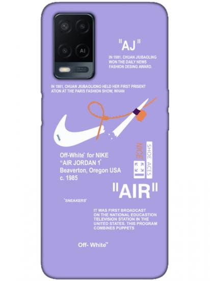 Oppo A54 Nike Air Lila Telefon Kılıfı