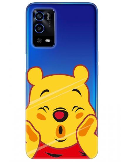 Oppo A55 Winnie The Pooh Şeffaf Telefon Kılıfı