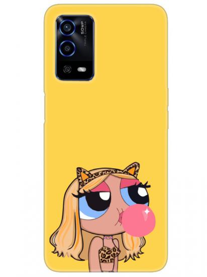 Oppo A55 Powerpuff Girls Sarı Telefon Kılıfı