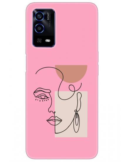 Oppo A55 Women Art Pembe Telefon Kılıfı