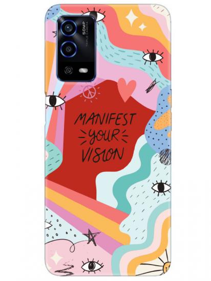 Oppo A55 Manifest Your Vision Kırmızı Telefon Kılıfı