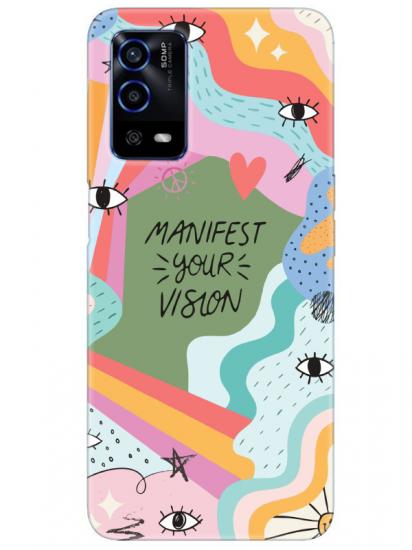 Oppo A55 Manifest Your Vision Yeşil Telefon Kılıfı