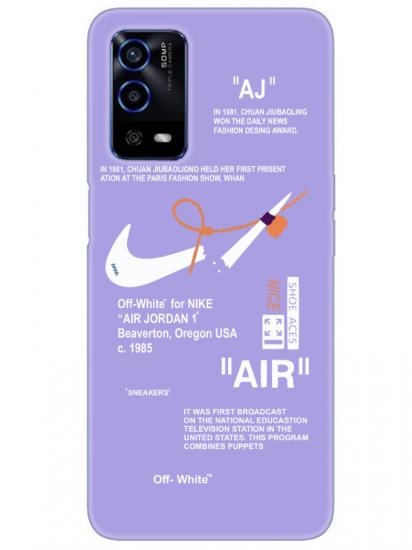 Oppo A55 Nike Air Lila Telefon Kılıfı