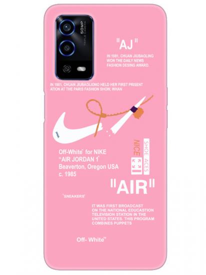 Oppo A55 Nike Air Pembe Telefon Kılıfı