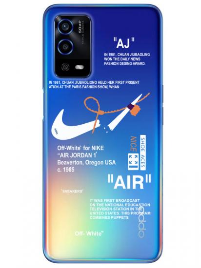 Oppo A55 Nike Air Şeffaf Telefon Kılıfı