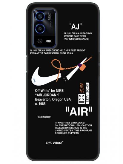 Oppo A55 Nike Air Siyah Telefon Kılıfı