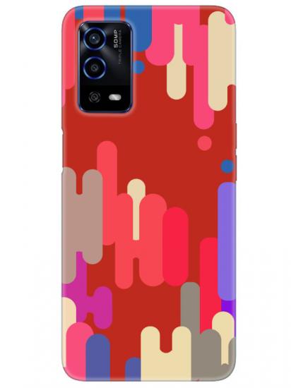 Oppo A55 Pop Art Kırmızı Telefon Kılıfı