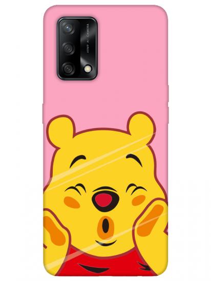 Oppo A74 Winnie The Pooh Pembe Telefon Kılıfı