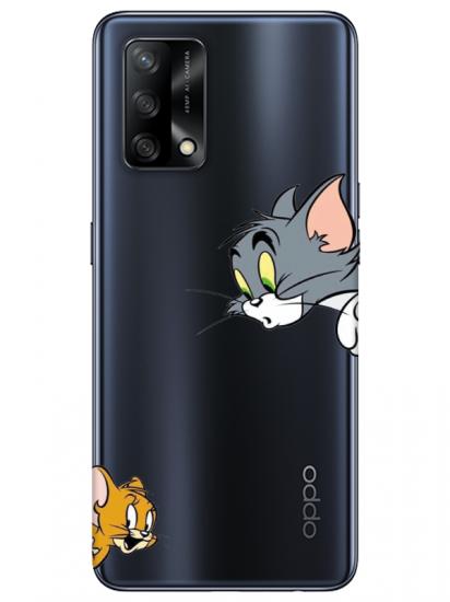 Oppo A74 Tom And Jerry Şeffaf Telefon Kılıfı