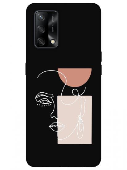 Oppo A74 Women Art Siyah Telefon Kılıfı