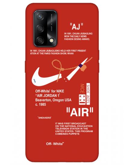 Oppo A74 Nike Air Kırmızı Telefon Kılıfı