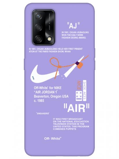 Oppo A74 Nike Air Lila Telefon Kılıfı