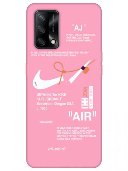 Oppo A74 Nike Air Pembe Telefon Kılıfı