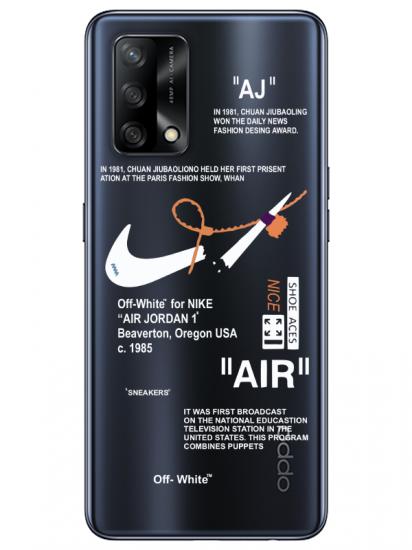 Oppo A74 Nike Air Şeffaf Telefon Kılıfı