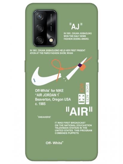 Oppo A74 Nike Air Yeşil Telefon Kılıfı