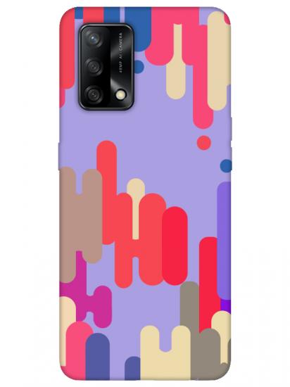 Oppo A74 Pop Art Lila Telefon Kılıfı