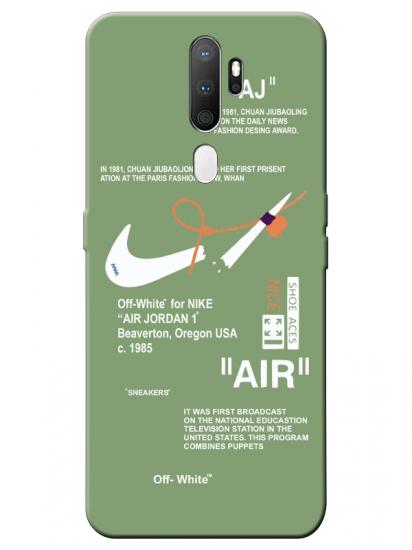 Oppo A9 2020 Nike Air Yeşil Telefon Kılıfı