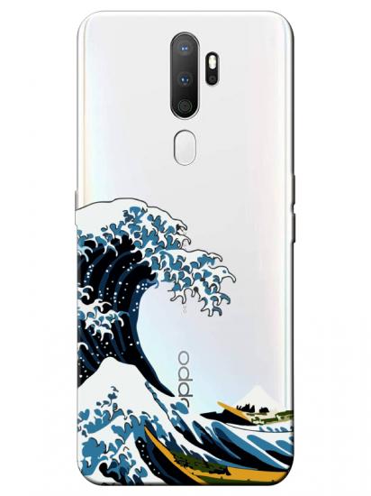 Oppo A9 2020 Kanagawa Şeffaf Telefon Kılıfı