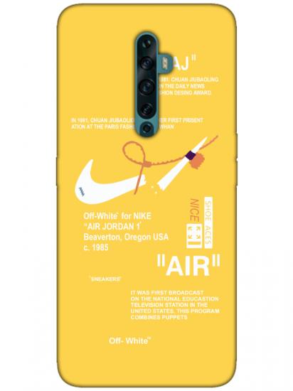 Oppo Reno2 Z Nike Air Sarı Telefon Kılıfı