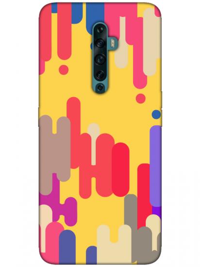 Oppo Reno2 Z Pop Art Sarı Telefon Kılıfı