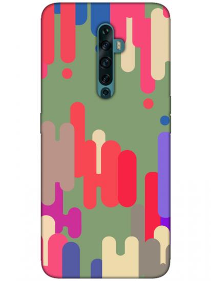 Oppo Reno2 Z Pop Art Yeşil Telefon Kılıfı