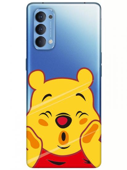 Oppo Reno 4 Winnie The Pooh Şeffaf Telefon Kılıfı