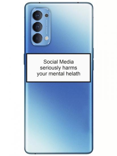 Oppo Reno 4 Social Media Şeffaf Telefon Kılıfı