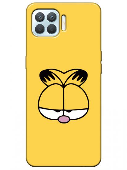 Oppo Reno 4 Lite Garfield Sarı Telefon Kılıfı