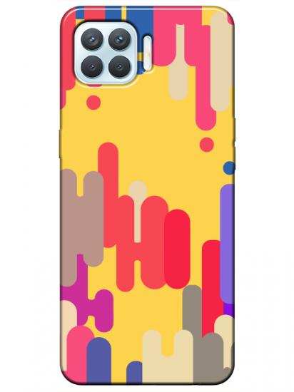 Oppo Reno 4 Lite Pop Art Sarı Telefon Kılıfı