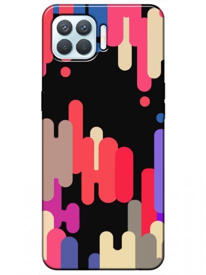 Oppo Reno 4 Lite Pop Art Siyah Telefon Kılıfı