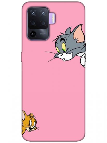 Oppo Reno 5 Lite Tom And Jerry Pembe Telefon Kılıfı