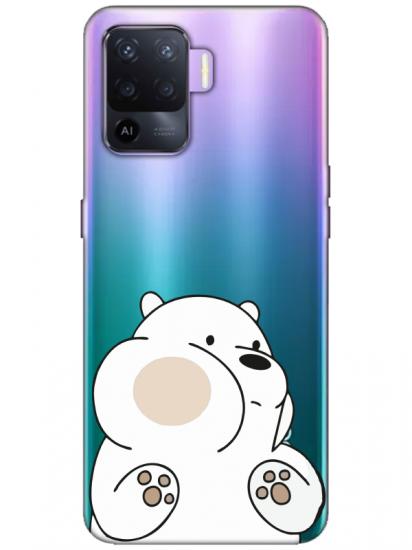 Oppo Reno 5 Lite Panda Şeffaf Telefon Kılıfı