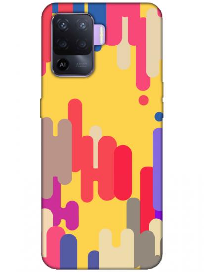 Oppo Reno 5 Lite Pop Art Sarı Telefon Kılıfı