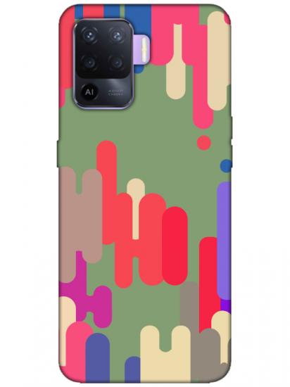 Oppo Reno 5 Lite Pop Art Yeşil Telefon Kılıfı