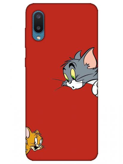 Samsung A02 Tom And Jerry Kırmızı Telefon Kılıfı