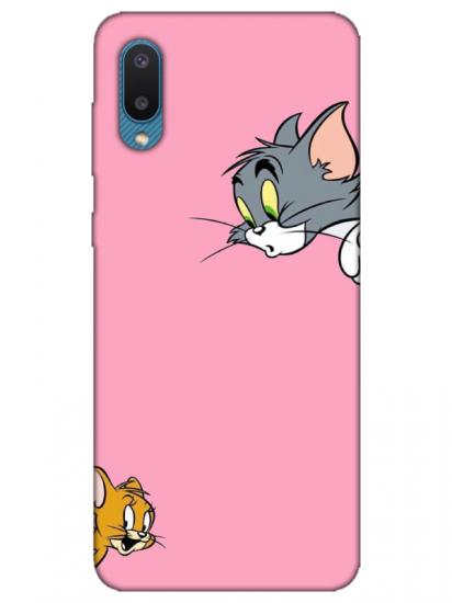 Samsung A02 Tom And Jerry Pembe Telefon Kılıfı