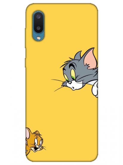 Samsung A02 Tom And Jerry Sarı Telefon Kılıfı