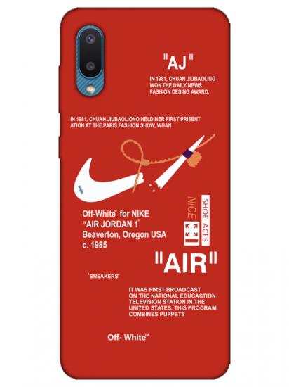 Samsung A02 Nike Air Kırmızı Telefon Kılıfı