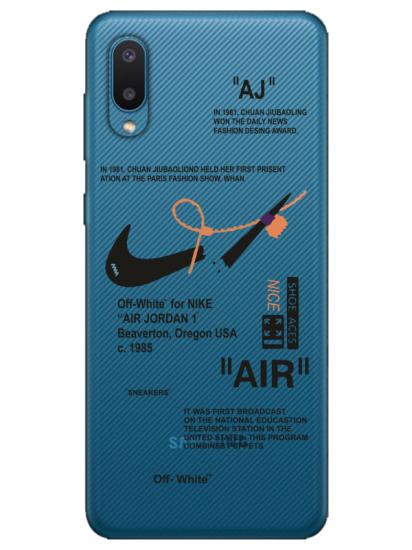 Samsung A02 Nike Air Şeffaf Telefon Kılıfı